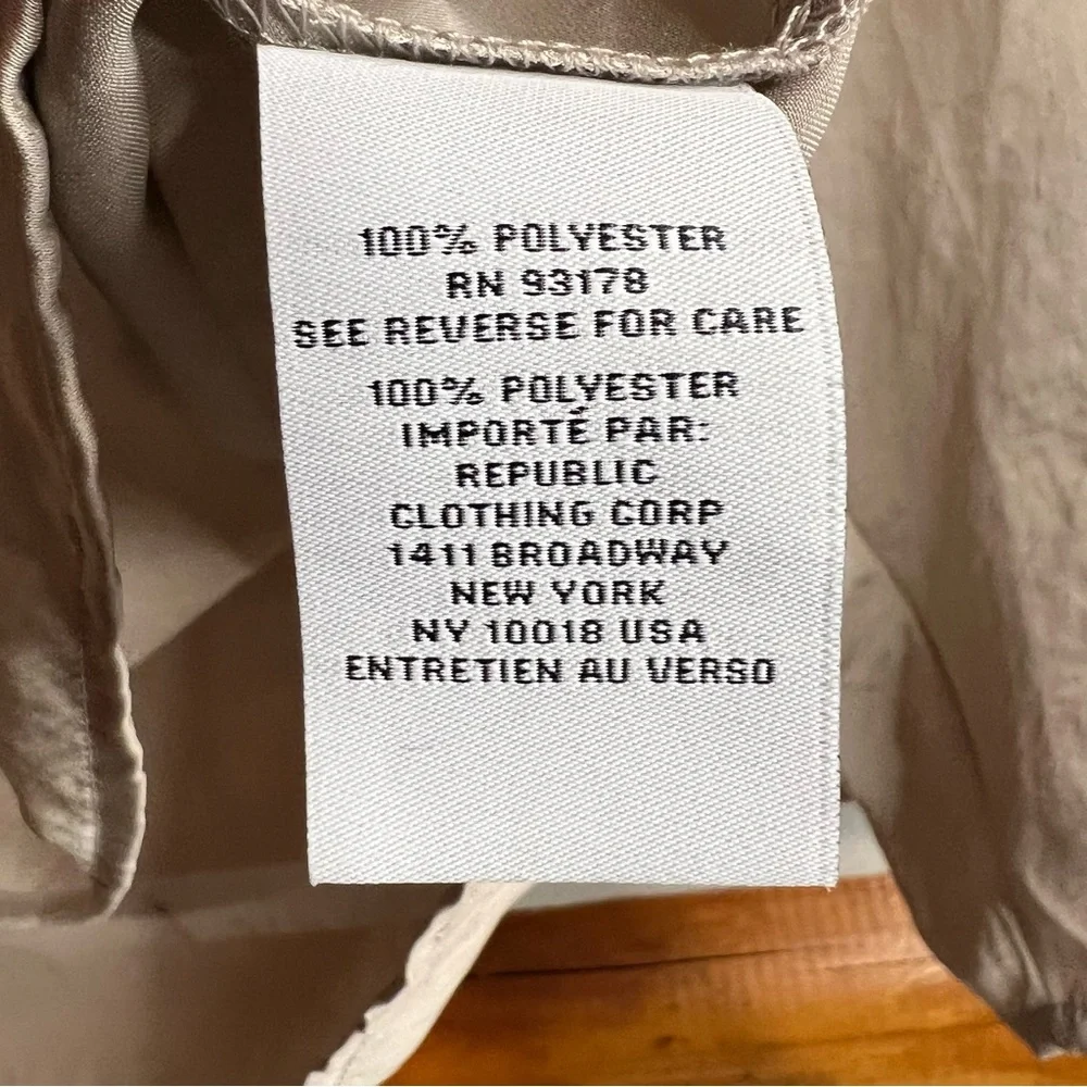 Carmen Marc Valvo Tan Women’s Blouse Large‎ - Picture 3 of 5